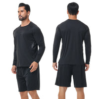 Men's UPF 50+ Long Sleeve Breathable Pullover Rash Guard T-Shirt