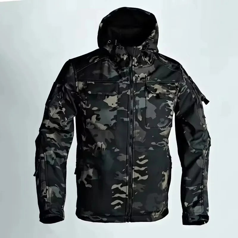 New Autumn WinterTactical Jackets Men Military Soft Shell Waterproof Windproof Hooded Jacket Outdoor Functional Multi-pockets - Buy online at  Vibe In Cart.