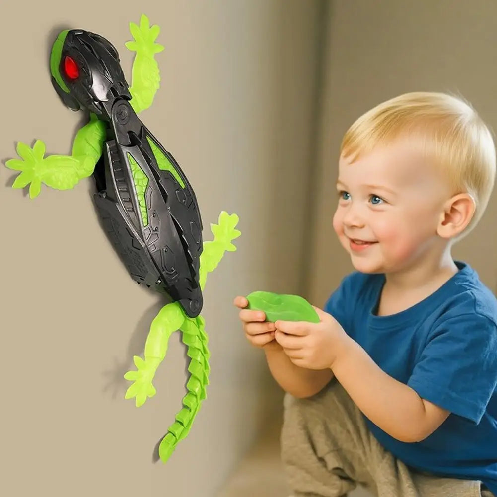 Electric Remote Control Wall Climbing Gecko Plastic Toy for Ages 14+