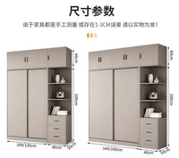 Solid Wood Sliding Door Wardrobe for Adult Bedroom Use