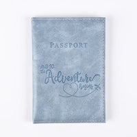 Solid PU Leather Passport Holder Wallet Card Case for Travel