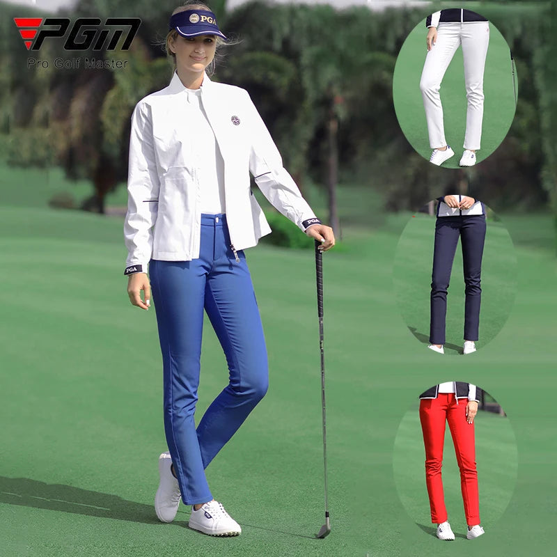 PGM Women Winter Golf Pants Lady Waterproof Warm Pant Fleece Snow Prevention Trousers Girls Elastic Straight Sweatpant XS-XXXL - Buy online at  Vibe In Cart.