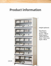Multi-Layer Shoe Cabinet with Dustproof Large-Capacity Design