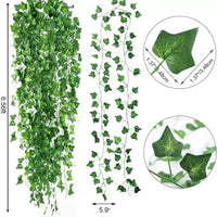 2.1M Green Ivy Leaf Hanging Vine Artificial Garland Silk Wall Plant Home Garden Decoration Wedding Party DIY Fake Wreath Leaves - Buy online at  Vibe In Cart.