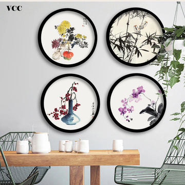 Round Wooden Picture Frames Creative Gift DIY Wall Hanging Wood Picture Holder Wall Mounted Photo Frame Round Home Decoration - Buy online at  Vibe In Cart.