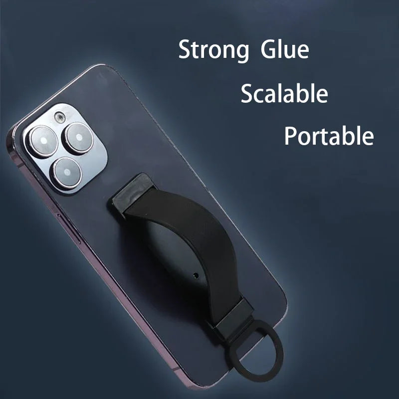 Universal Desk Holder for Mobile Phones with Finger Grip and Stand