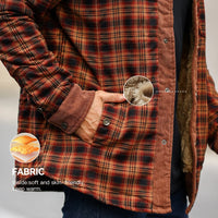 Men's Jackets Winter Windproof Warm Casual Bomber Coat Plaid Sherpa Lined Flannel Outdoor Classic Jacket Men US Size - Buy online at  Vibe In Cart.