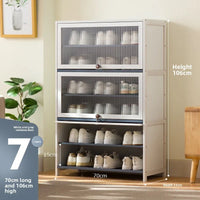 Multi-Layer Shoe Cabinet with Dustproof Large-Capacity Design