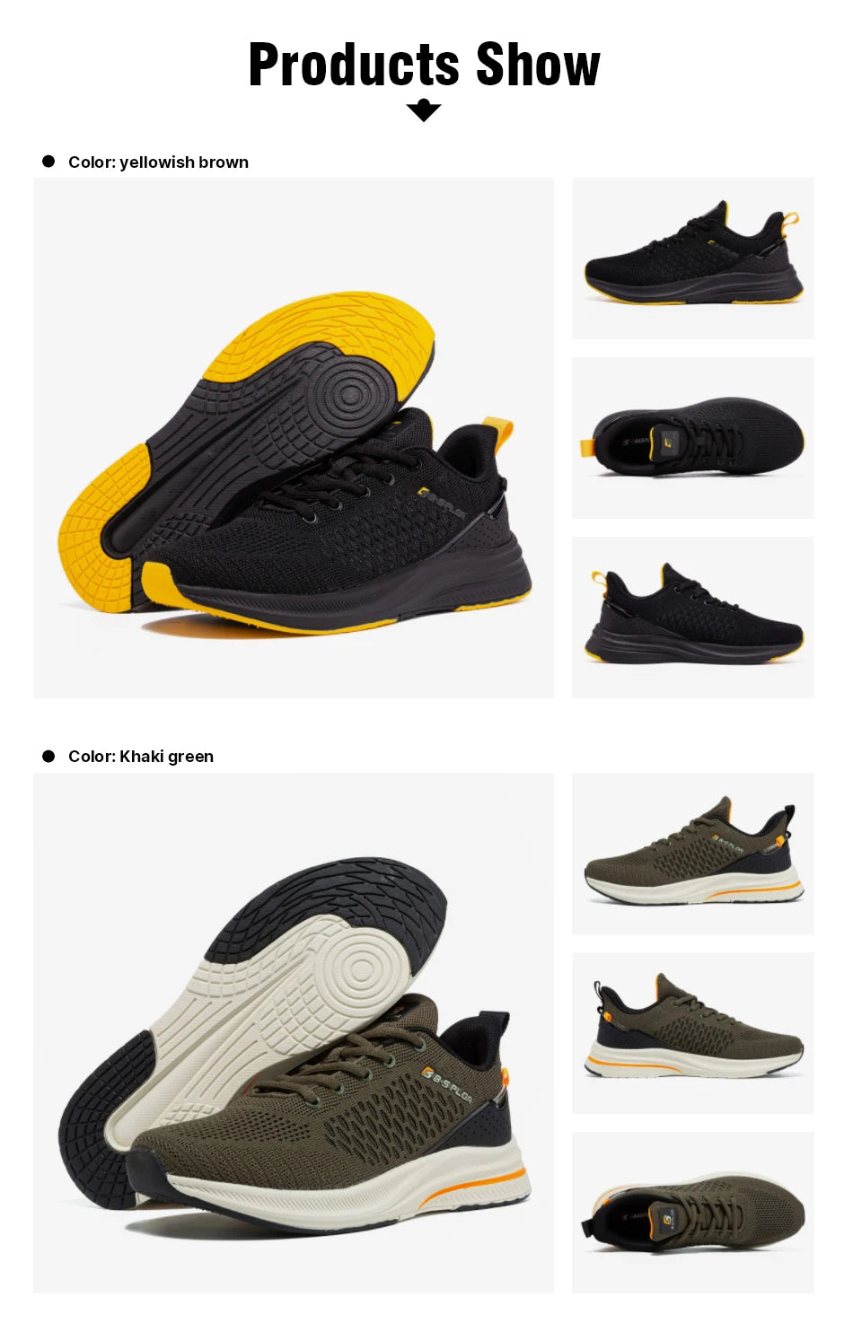 Baasploa Lightweight Running Shoes For Men Comfort Men's Designer Mesh Casual Sneakers Lace-Up Male Outdoor Sports Tennis Shoes - Buy online at  Vibe In Cart.