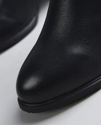 Autumn Winter Black Booties Elegant with Medium Heels Women's Ankle Boots Leather Warm Female Short Shoes Comfortable Boot Sale - Buy online at  Vibe In Cart.