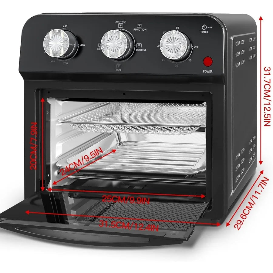 13 Quart 4 Slices Air Fryer Convection Toaster Oven with 1500W Power Multifunctional Kitchen Appliance for Air Frying Grilling - Buy online at  Vibe In Cart.