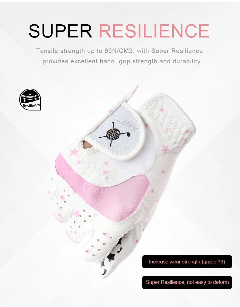 Golf Gloves Children's Golf Gloves Child Boys Girls PU Microfiber Cloth Breathable Non-slip Protection A Pair Kids Velcro Gifts - Buy online at  Vibe In Cart.