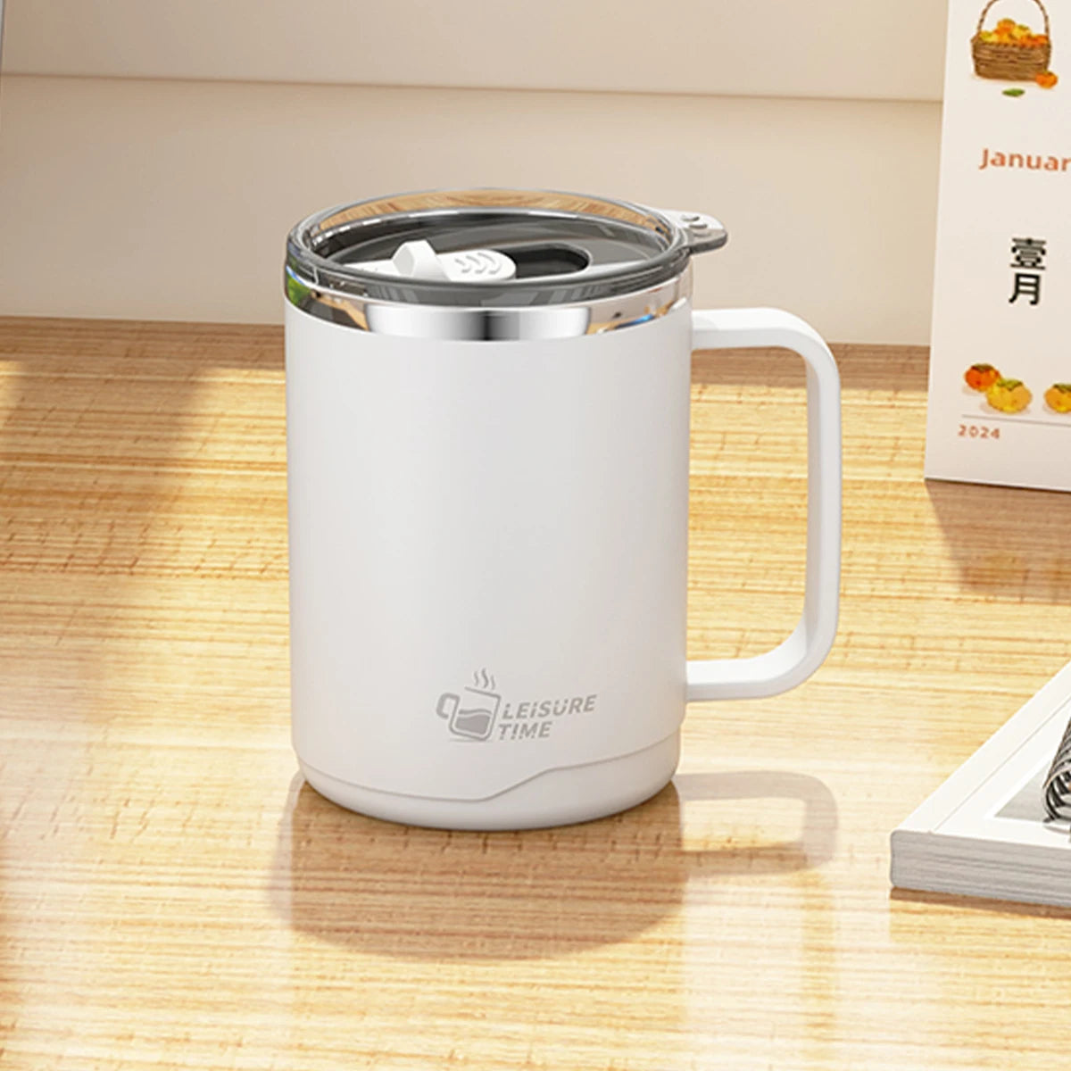 500ml Double-layer Mug 304 Stainless Steel Insulated Coffee Cup With Handle Portable Sealed Water Cup Drinkware For Student Kid - Buy online at  Vibe In Cart.