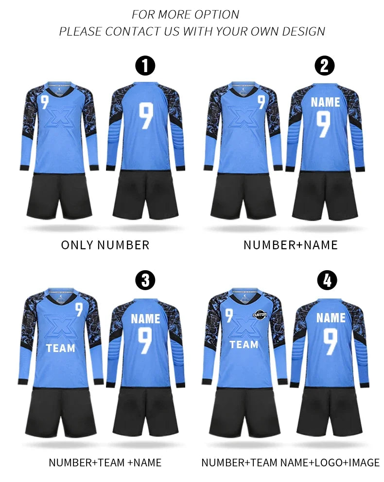 Kids Goalkeeper Uniform Boys Goalkeeper Jersey Doorkeepers Long Sleeve Sponge Protective Football Uniform For Children's - Buy online at  Vibe In Cart.