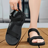 Black Men's Outdoor Casual Arch Support Sandals Anti-Slip Breathable Beach Holiday Sports Sandals for Summer Walking Size 40-45 - Buy online at  Vibe In Cart.