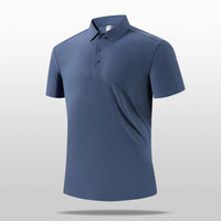 Men's Breathable Quick-Dry Polyester Elastane Polo Shirt For Sports