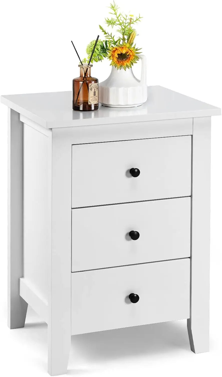 Nightstand with Drawers 3 Drawers, End Table with Large Storage Space Suitable for Bedroom and Living Room, Solid Structure and - Buy online at  Vibe In Cart.