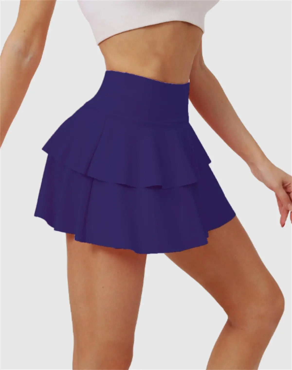 Front double-layer round-hem badminton and tennis skirt, women's running, fitness and yoga skirt, golf sports short skirt - Buy online at  Vibe In Cart.