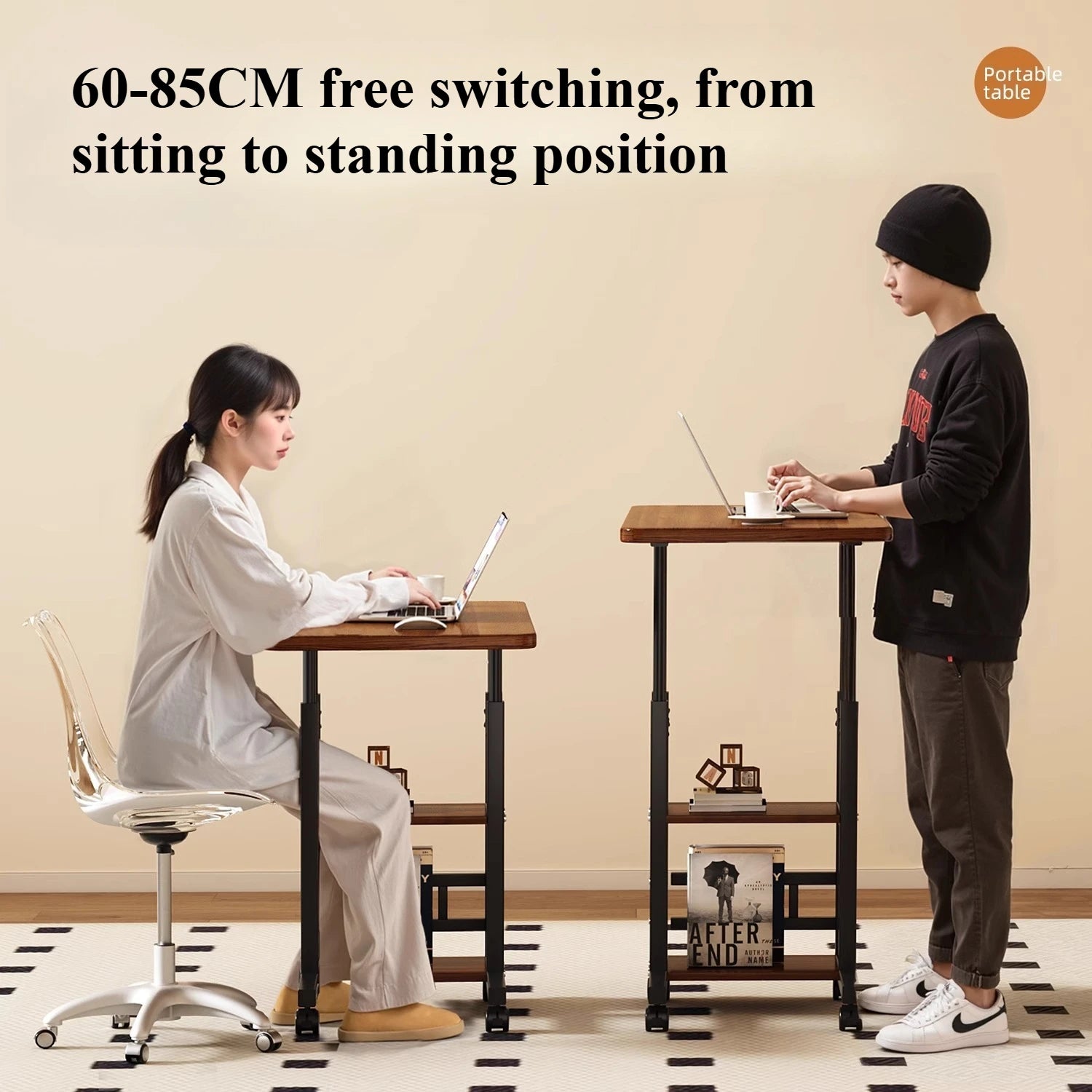 Multi-Functional Small Desk for Bedroom/Dorm/Home Office, Space-Saving Study Table for Students & Lazy Person - Buy online at  Vibe In Cart.