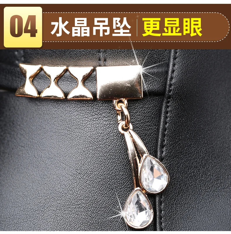 Autumn Winter Fashion Women Soft Leather Ankle Boots Anti-slip Warm Plush Casual Elegant Thick Heel Trend Platform Boots - Buy online at  Vibe In Cart.