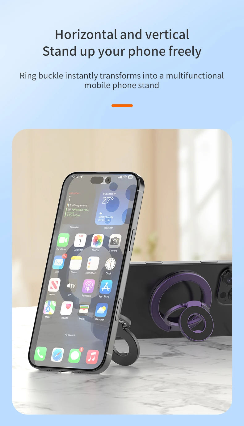 Universal Double Sided Magnetic Ring Phone Holder and Stand