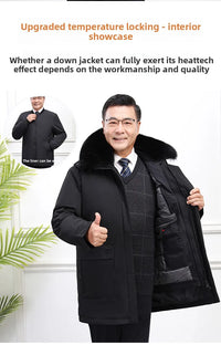 Canada Fashion Winter Jacket for Men Down Coat Parka Men's White Goose Down Jacket Long Padding Detachable Down Inner Liner H819 - Buy online at  Vibe In Cart.