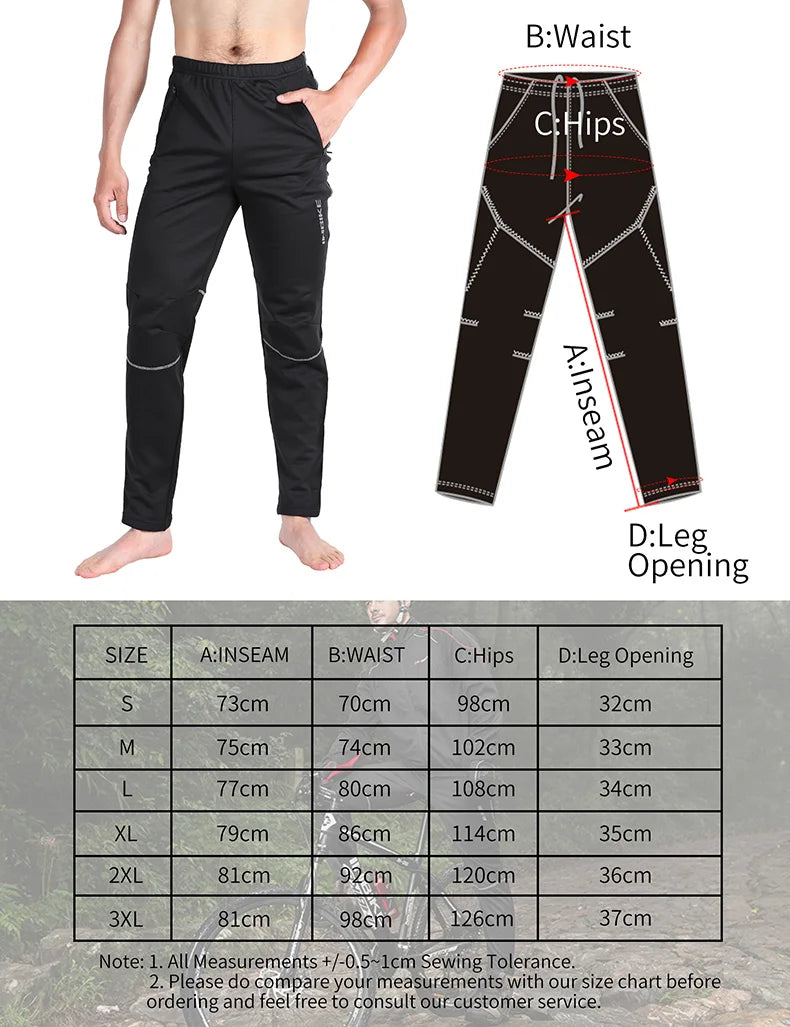 INBIKE Winter Men's Cycling Pants Thermal Road Bike Clothing Man Windproof Bicycle Trousers MTB Pants for Riding Running Pants - Buy online at  Vibe In Cart.
