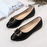 2025 Minimalist Square-Buckle Chain Flats Genuine Leather Slip-Resistant Cushioned Mom Loafers - Buy online at  Vibe In Cart.