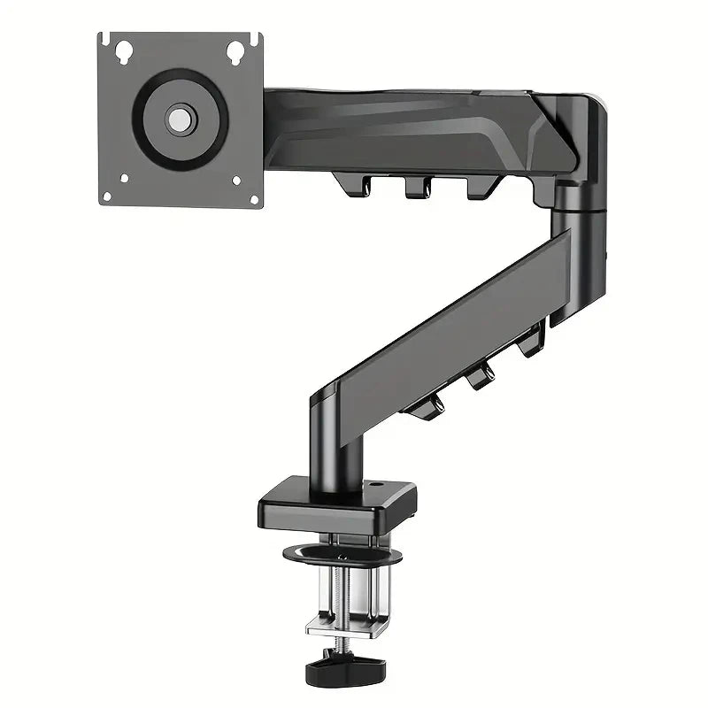 Adjustable Gas Spring Single Monitor Arm for 13-32 Inch Screens with Clamp Stand