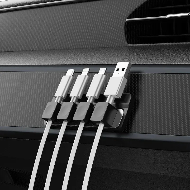 Adjustable Magnetic Plastic Cable Organizer for Under Desk