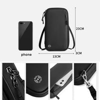 Polyester Crossbody Travel Wallet Passport Holder Bag