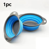 Foldable Silicone Drain Basket for Fruit and Vegetable Washing