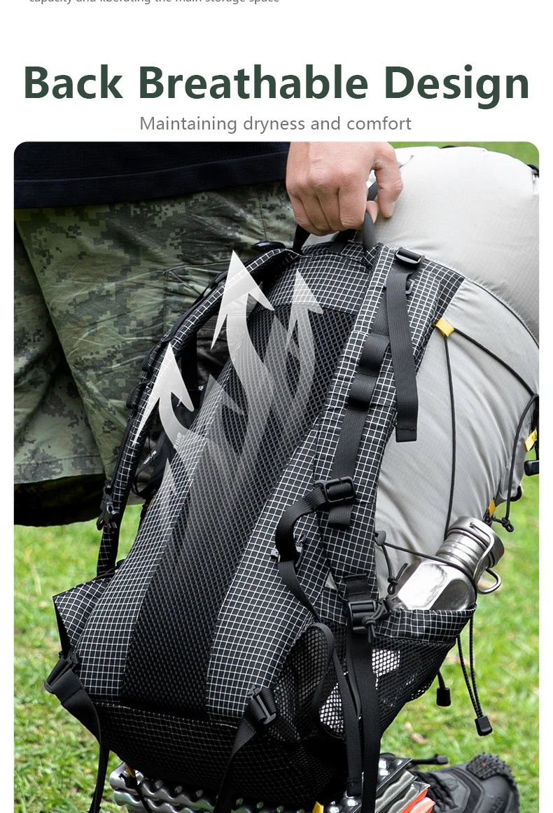 BISINNA Camping Backpack 25+10L Ultralight Travel Bag for Men Women Large Capacity Outdoor Sports Climbing Hiking Backpack - Buy online at  Vibe In Cart.