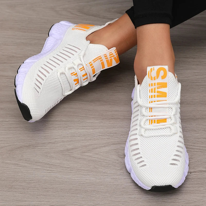 Women's Sports Shoes Mesh Lightweight Soft Sole Jogging Strap Breathable Fashion Sports Walking Casual Tennis Flat Shoes for Men - Buy online at  Vibe In Cart.