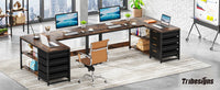 Tribesigns L Shaped Computer Desk with Storage Drawers, 59 inch Corner Desk with Shelves, Reversible L-Shaped Office Desk Study - Buy online at  Vibe In Cart.