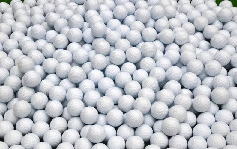 Set of 10 White Two-Piece Standard Golf Balls for Practice