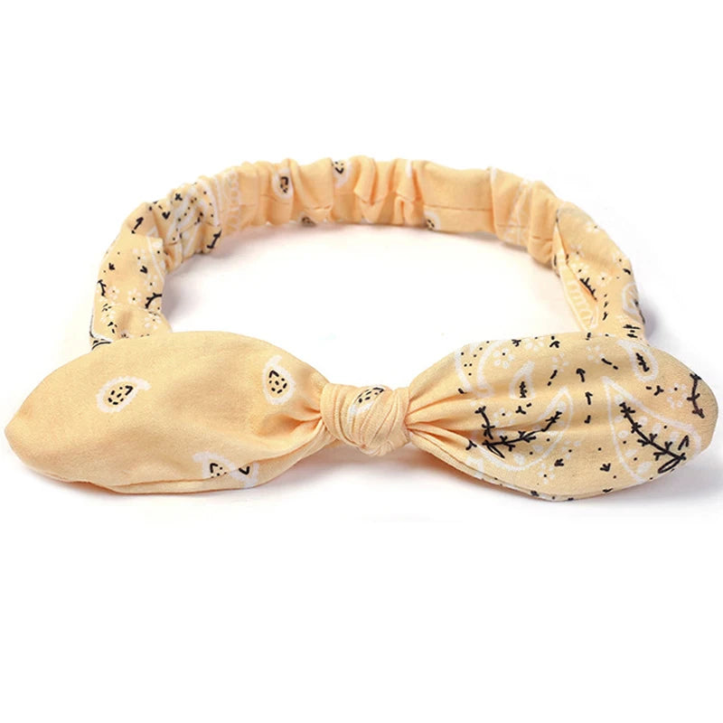 Women's Geometric Acrylic Elastic Headbands with Cross Knot