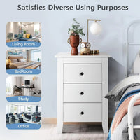 Nightstand with Drawers 3 Drawers, End Table with Large Storage Space Suitable for Bedroom and Living Room, Solid Structure and - Buy online at  Vibe In Cart.