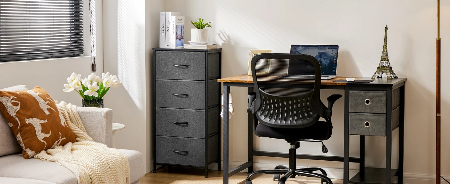 JHK Dresser For Bedroom With 4 Fabric Drawers Nightstand Wardrobe Steel Frame Closet For Clothes Storage Cabinet Of Furniture - Buy online at  Vibe In Cart.