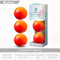 Soft Rainbow Golf Balls for Practice, 3 or 6 Pack
