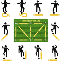 Football Training Mat Non-Slip Foldable 90cm x 60cm Polyester