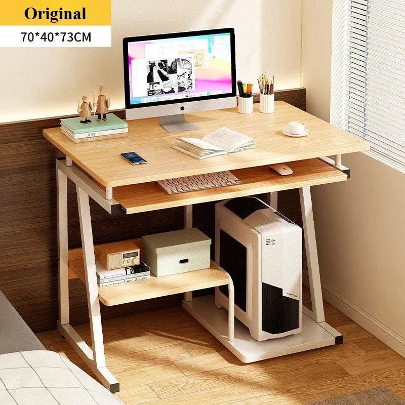 Small Computer Desk for Small Spaces Writing Table with Stand Keyboard Tray Monitor Storage for Home Office, Laptop Desk - Buy online at  Vibe In Cart.