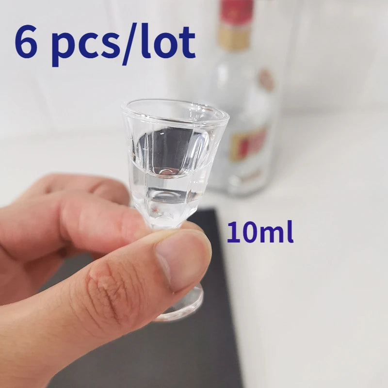 6pcs Shot Glass 10ml Small Capacity Glass Spirits Cup Goblet Spirits Cup Wine Dispenser Wholesale Transparent Cups Drinkware - Buy online at  Vibe In Cart.