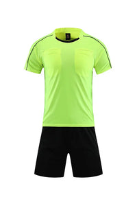 Men's Polyester Soccer Referee Jersey and Shorts Set