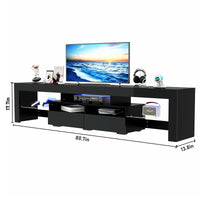 LED TV Stand for Living Room w/20 Colors Lights & Storage Shelf High Gloss TV Cabinet with Large Drawers for Gameroom/Bedroom - Buy online at  Vibe In Cart.