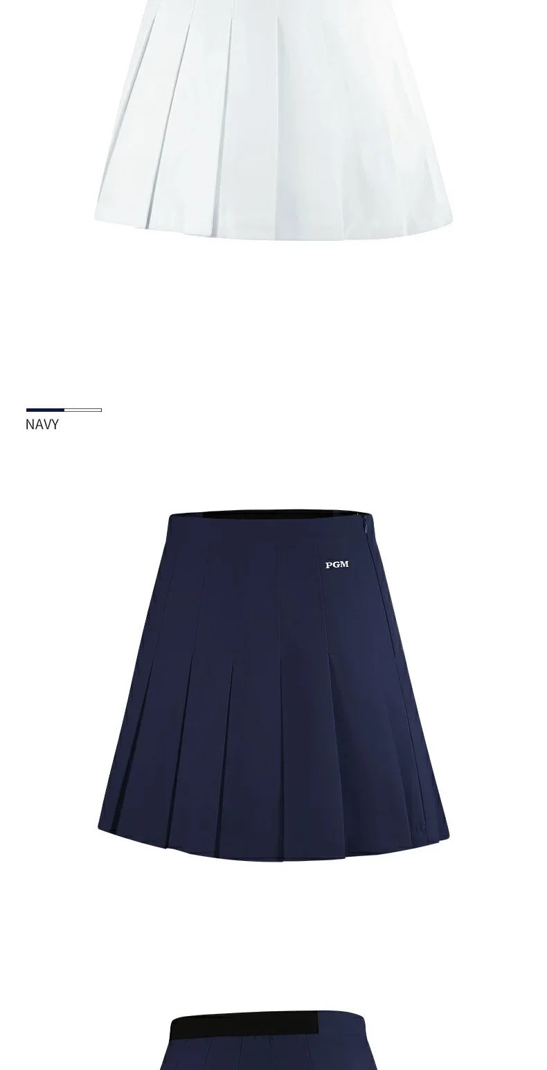PGM Golf Women Skirt High Waist Pleated Skirt Solid Color A-lined Sports Skorts Ladies Slim Fold Training Culotte Golf Apparel - Buy online at  Vibe In Cart.