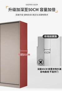 All solid wood sliding door wardrobe household bedroom strong and durable rental room special simple explosion - Buy online at  Vibe In Cart.