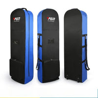 Nylon Single Layer Foldable Golf Aviation Bag with Pulley in Black