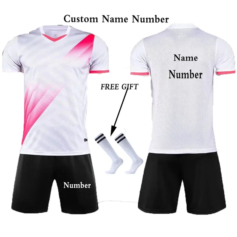 Boys Football Jersey tracksuit Child Soccer Sports Uniforms Kids Play Ball Sportswear Kits vest children's football suit Socks 1 - Buy online at  Vibe In Cart.