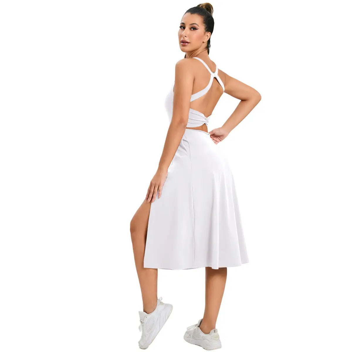 Women Tennis Dress  One Piece Gym Sports Fitness Yoga Casual Skirt Outdoor Golf Suit Badminton Dress Women Sportswear